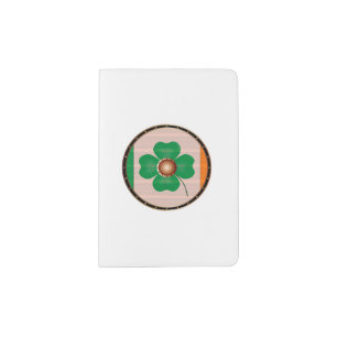 Round Shield With the flag of Ireland Passport Holder