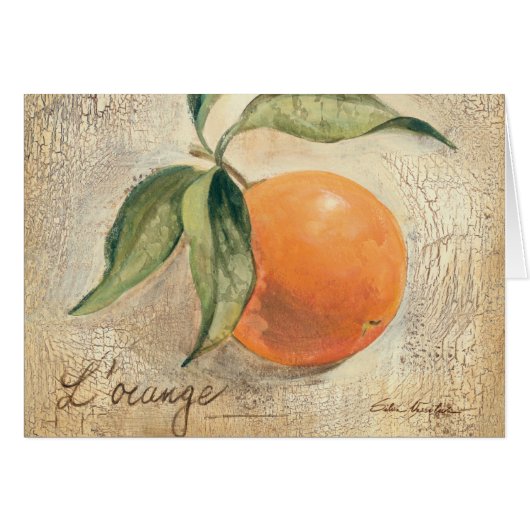 Round Shiny Orange Fruit Cards (Front Horizontal)