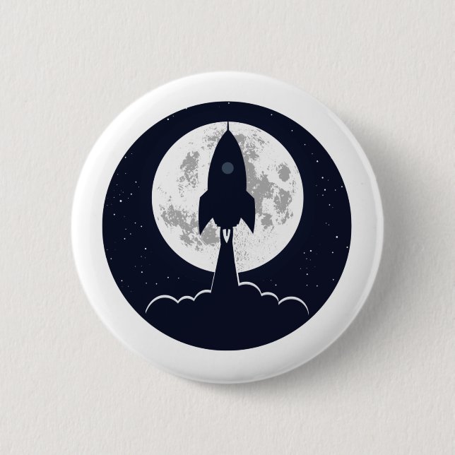 Round silhouette rocket lift off button (Front)