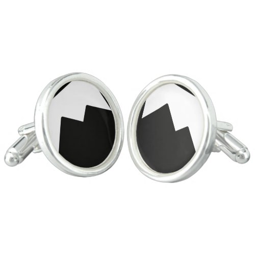 Round Silver Plated Cufflinks Template