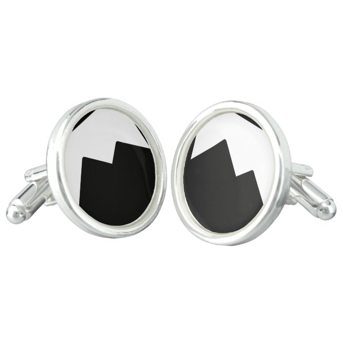 round silver cufflinks