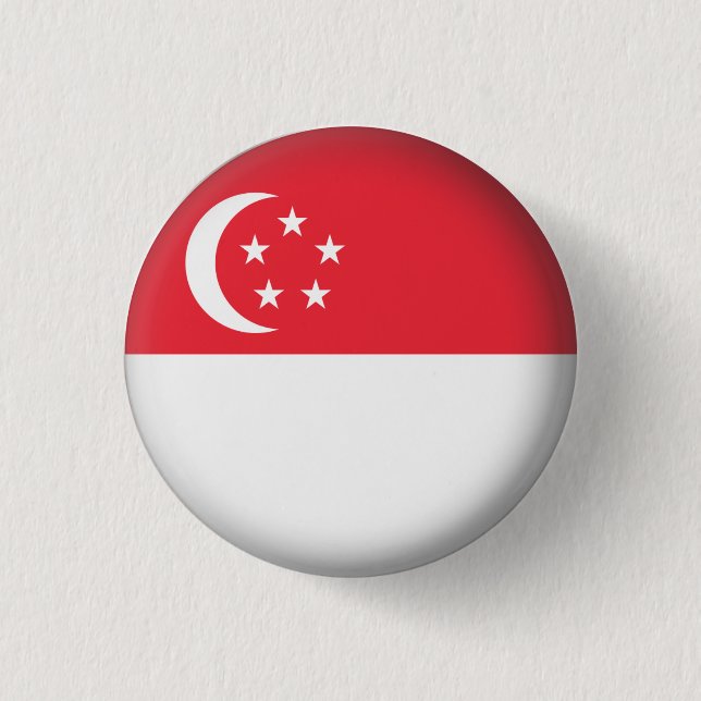 Round Singapore Pinback Button (Front)