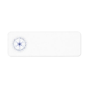 Round snowflake label