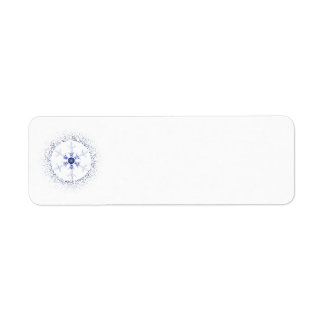 Round snowflake label
