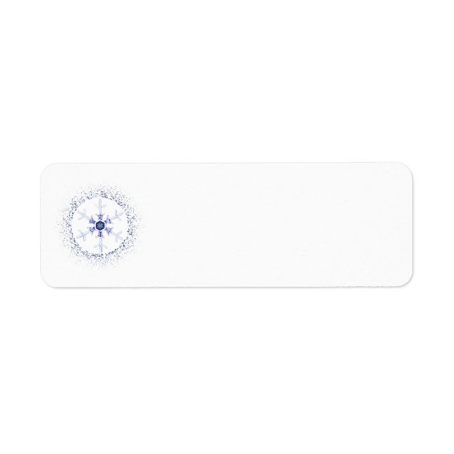 Round snowflake label (Front)
