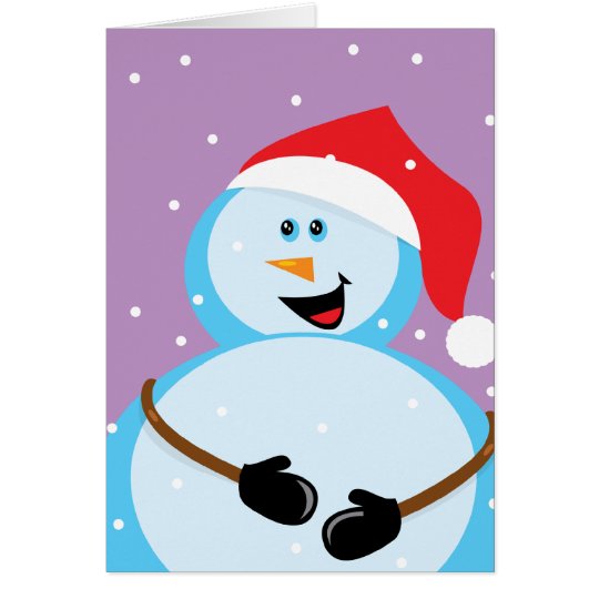 Round Snowman Card
