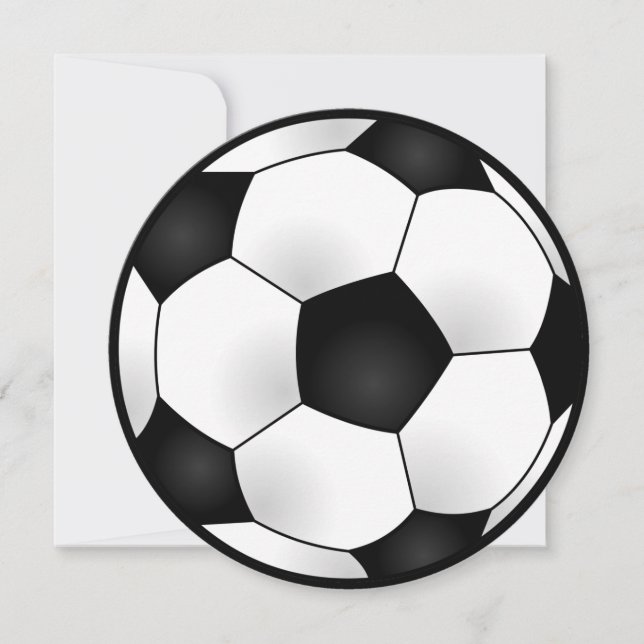 Round Soccer Birthday Party Invitation (Front)