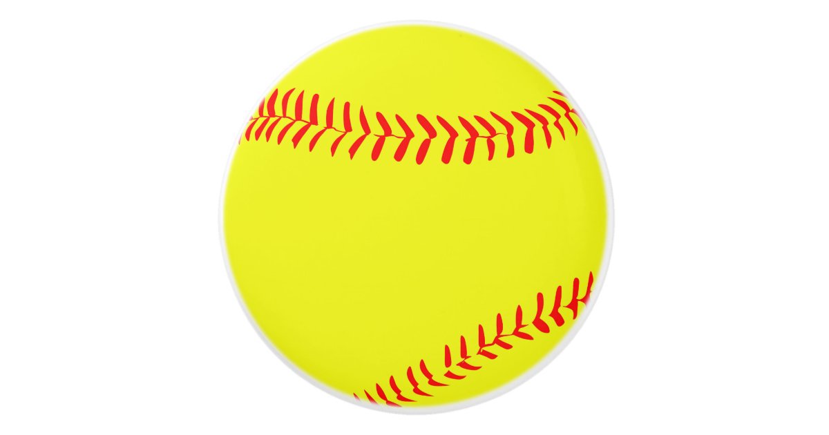 Round Softball Knob Pulls Zazzle