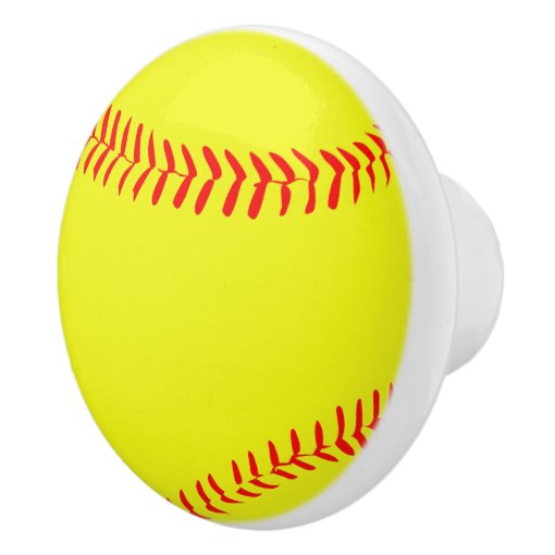 Round Softball Knob Pulls Zazzle