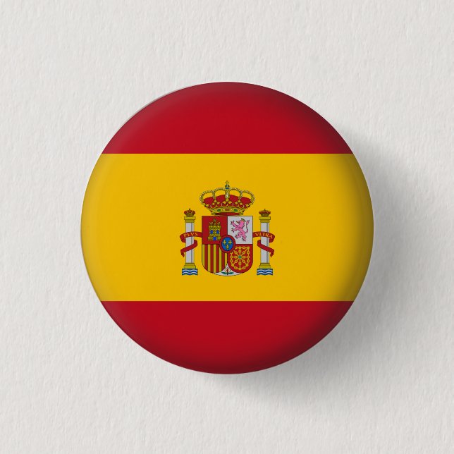 Round Spain Pinback Button (Front)