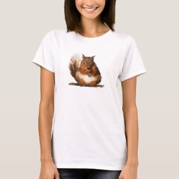 Round Squirrel T-shirt by BamalamArt at Zazzle