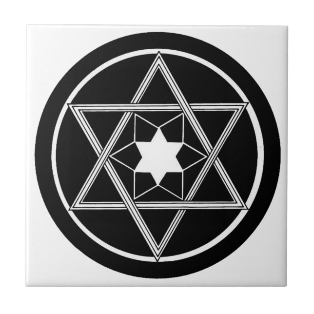 Round Star of David Tile (Front)