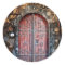 Round Steampunk Door Pocket Watch  Wedding Sticker