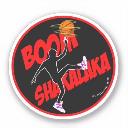 Round sticker 90s basketball Boom Shakalaka _ logo