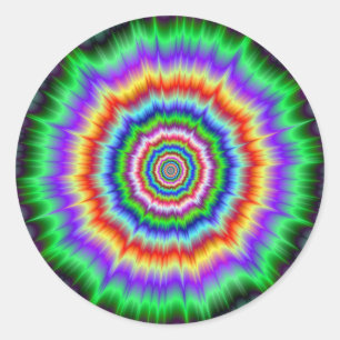 Round Sticker Eye Boggling Explosion