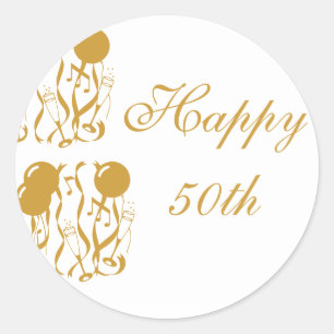 Round Sticker Happy 50h Anniversary