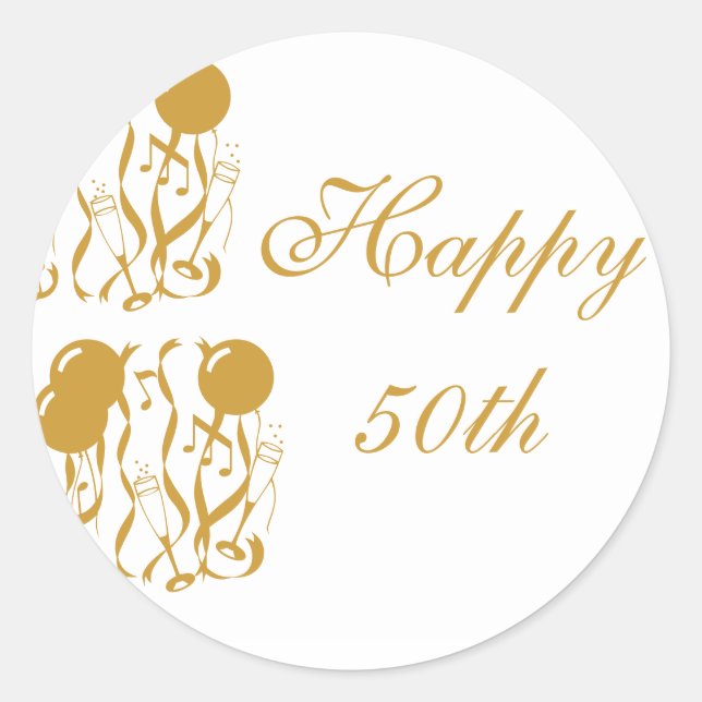 Round Sticker Happy 50h Anniversary (Front)