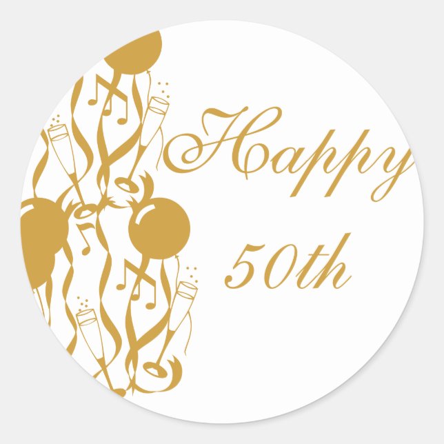 Round Sticker Happy 50h Anniversary (Front)