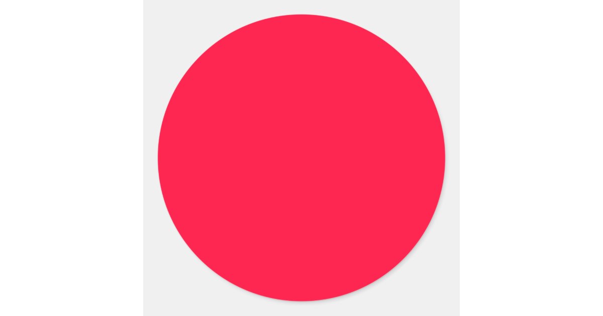 round Sticker, Solid Color, Red Classic Round Sticker | Zazzle
