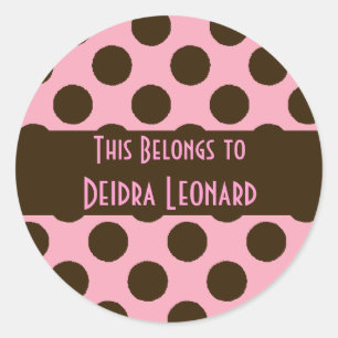Round Sticker-This Book Belongs To Classic Round Sticker