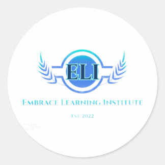 Round Stickers - Embrace Learning Institute Logo