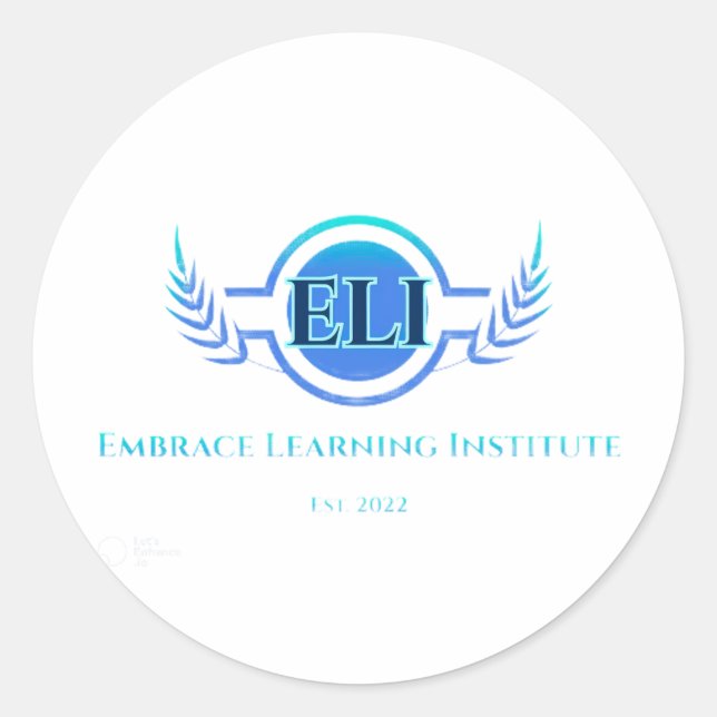 Round Stickers - Embrace Learning Institute Logo (Front)