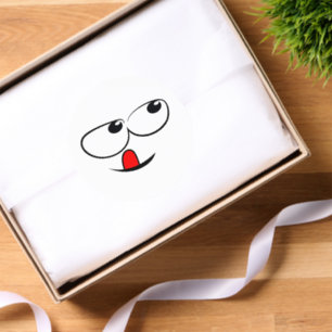Round Stickers Smiley Face
