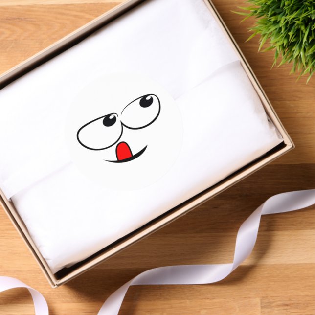 Round Stickers Smiley Face  (Tissue Paper)