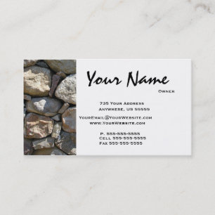 Round Stone Masonry Business Cards