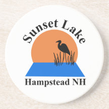 Round Sunset Lake Coaster