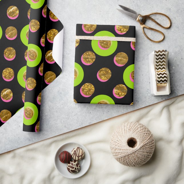 Round Sylinders Fun Popping Cheer Wrapping Paper (Crafts)