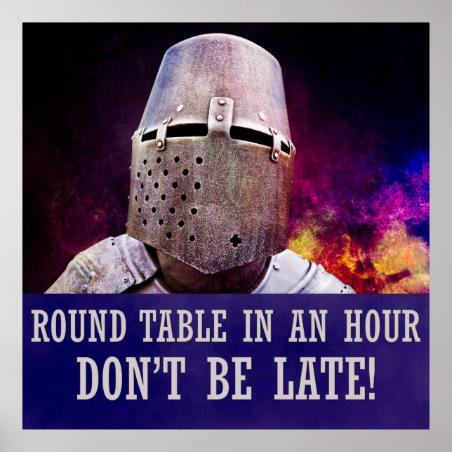 Round table in an hour, don't be late! poster (Front)