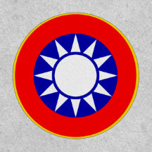 Round Taiwan flag button