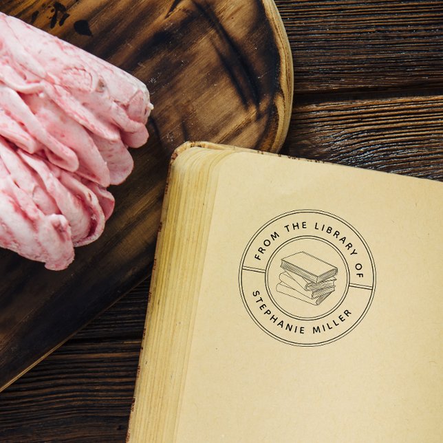 Round Teacher From The Library Of Self-inking Stam Self-inking Stamp (Creator Uploaded)