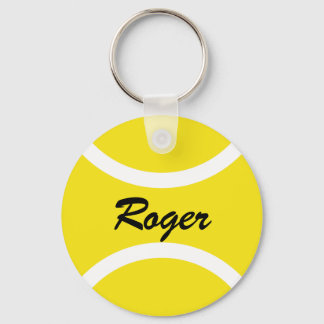 Round tennis ball keychain | Personalizable name