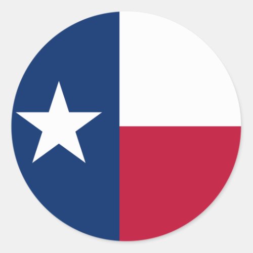 Round Texas Flag Classic Round Sticker
