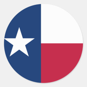 Round Texas Flag Classic Round Sticker