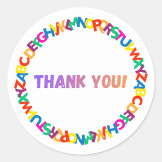 Round Thank You Sticker