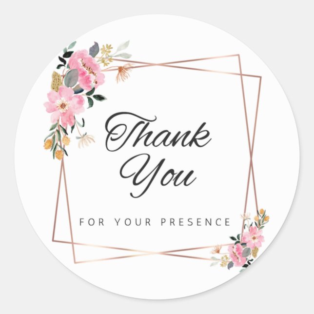 Round Thank You Sticker (Front)