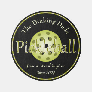 Round The Dinking Dude Guy / Duo Pickleball Ball Rug