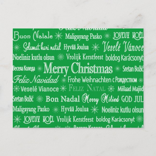 Round the World Christmas Holiday Postcard (Front)