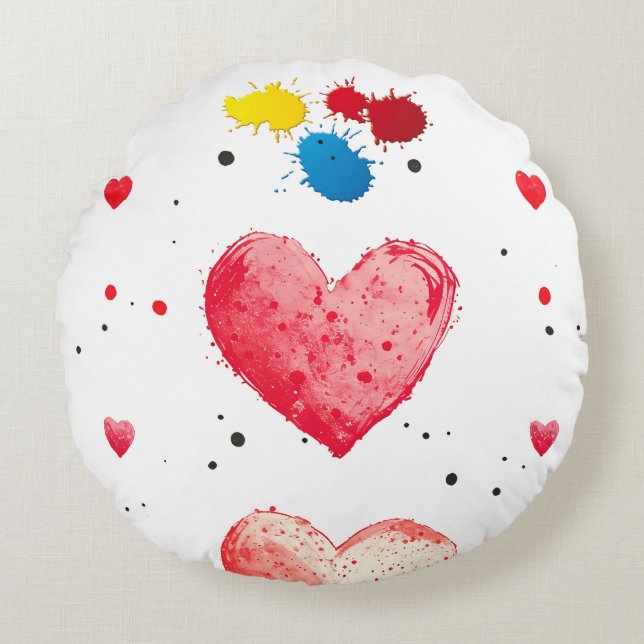 Round Throw Pillow (Front)