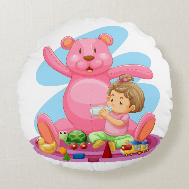 Round Throw Pillow  (Front)