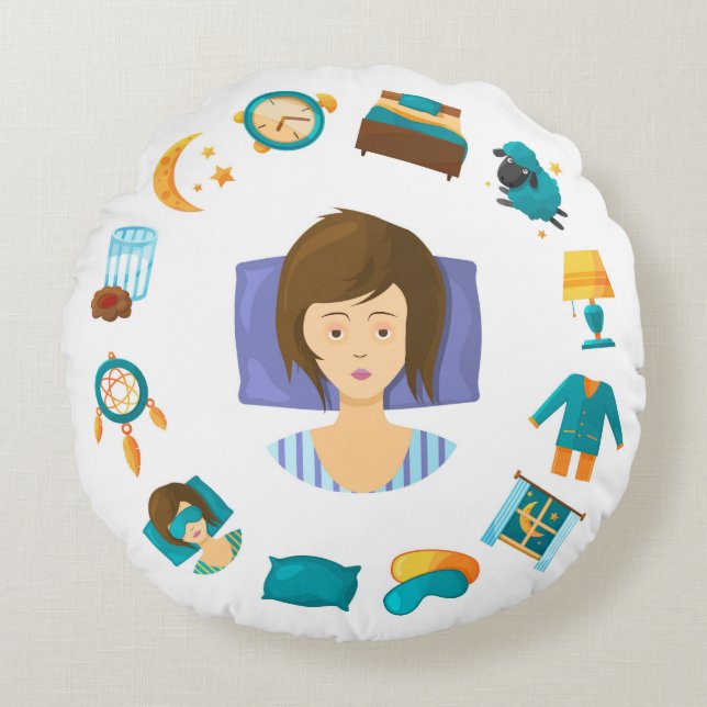 Round Throw Pillow (16") (Front)