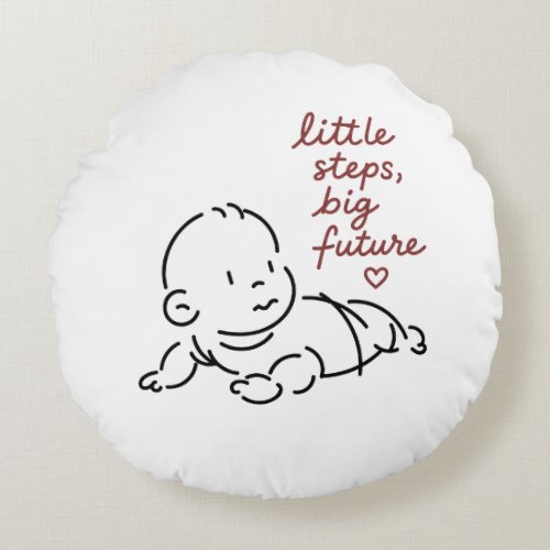 Round Throw Pillow – Cute Minimalist Nursery Decor