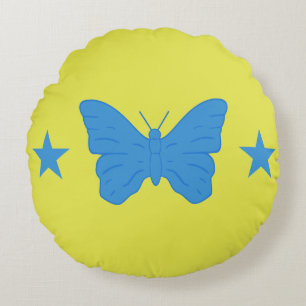 Round Throw Pillow with flag of Bady Bassit