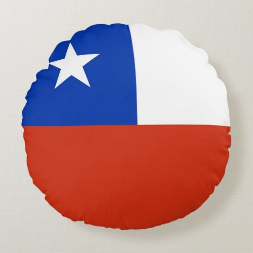 Round Throw Pillow with flag of Chile