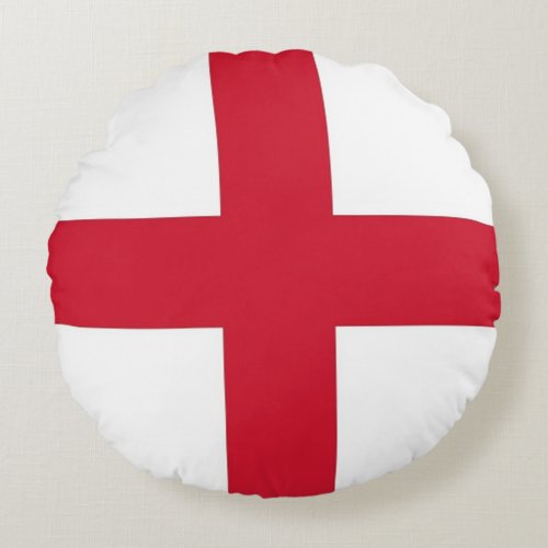 Round Throw Pillow with flag of England UK