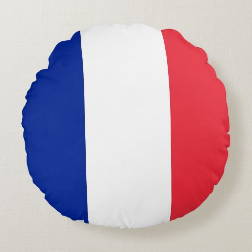 Round Throw Pillow with flag of France