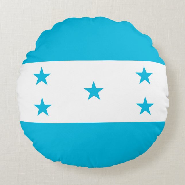 Round Throw Pillow with flag of Honduras (Front)
